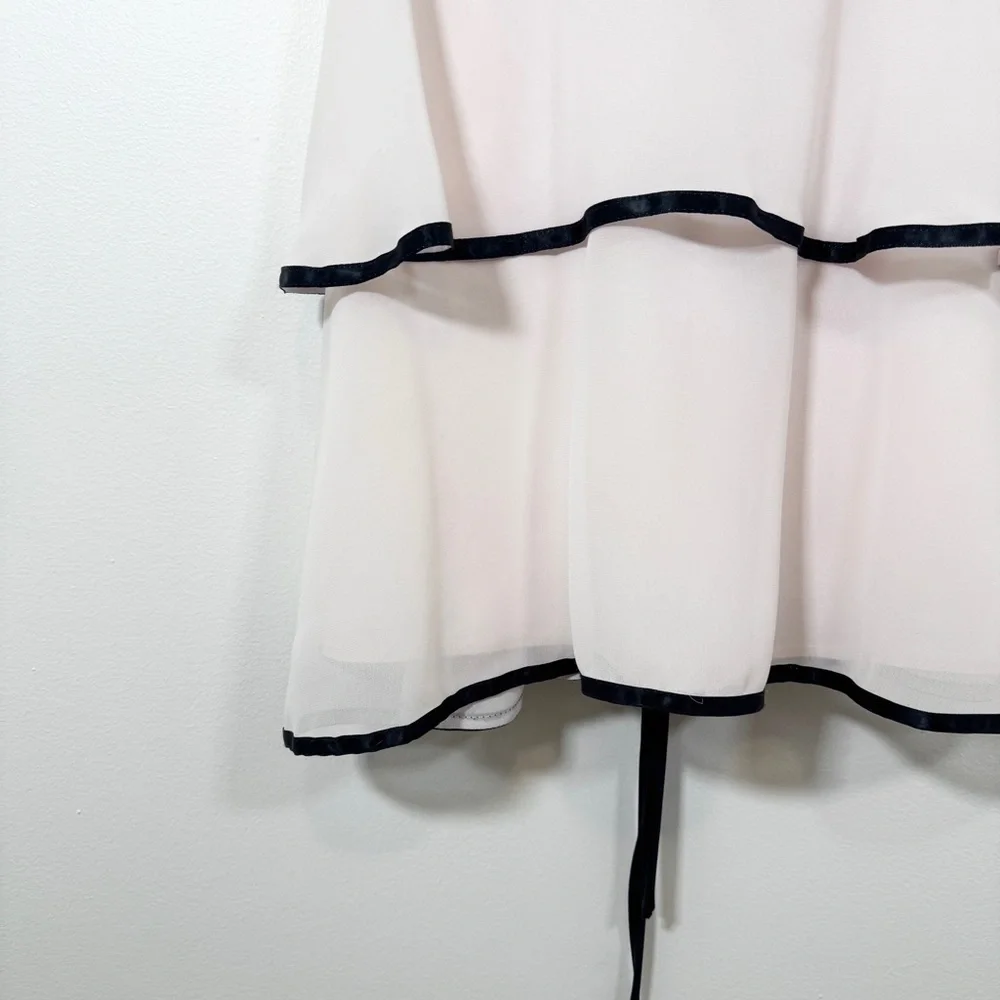 Jessica McClintock - Black and Light Pink Tiered Dress - Picture 2 of 12